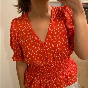 Red Flower Top